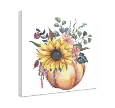 Quadro Decorativo de vinícola Girassol e abóbora mortos - TenStickers