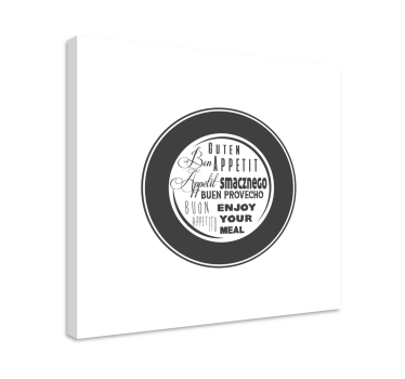Quadro com letras aprecie sua refeição - TenStickers