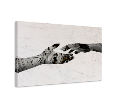 Quadro Decorativo nórdico Mãos de efeito mármore - TenStickers
