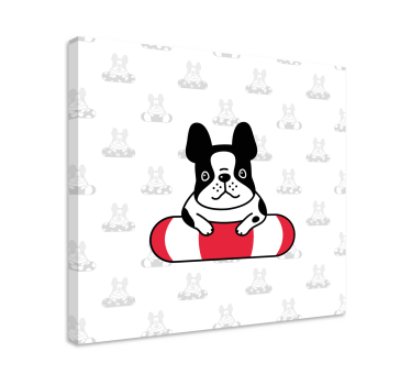 Quadro de cães bulldog francês fofo - TenStickers