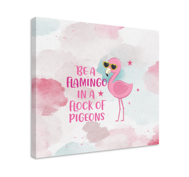 Quadro de dinossauro flamingo com Óculos escuros - TenStickers