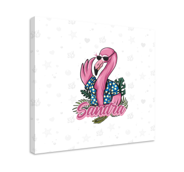 Quadro animais com estilo de flamingo descolado - TenStickers