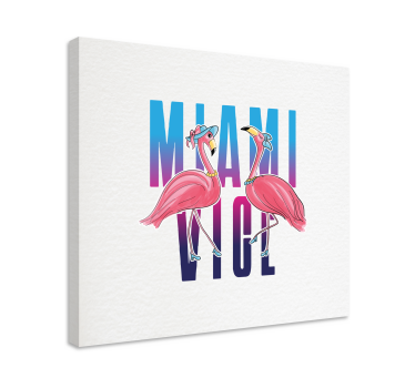 Quadro animais fashionistas flamingos - TenStickers