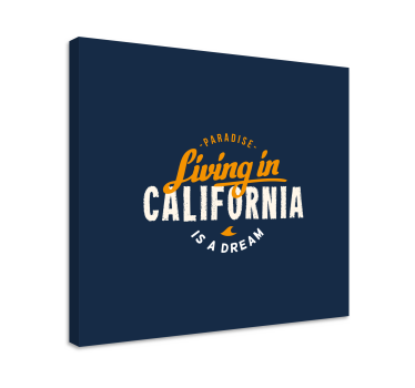 Quadro com letras vivendo na califórnia - TenStickers