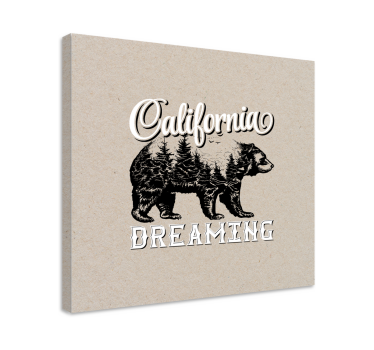 Quadro 3d aventura do urso da califórnia - TenStickers