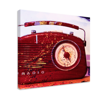Quadro Decorativo vintage Rádio vintage vermelho - TenStickers