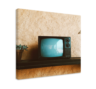 Quadro vintage exibição de televisão retrô - TenStickers