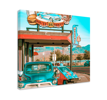 Quadro para sala Restaurante e carros - TenStickers