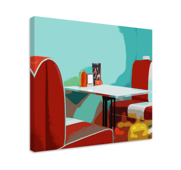 Quadro para sala Restaurante vintage retro - TenStickers