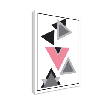 Quadro geométrico Triângulos arte abstrata - TenStickers