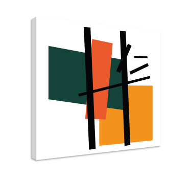 Quadro geométrico Quadrados e retângulos arte abstrata - TenStickers