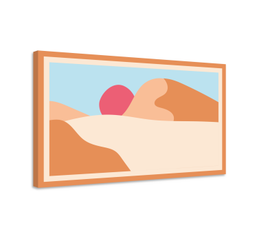 Quadro decorativo abstrato cena do deserto estilizada - TenStickers