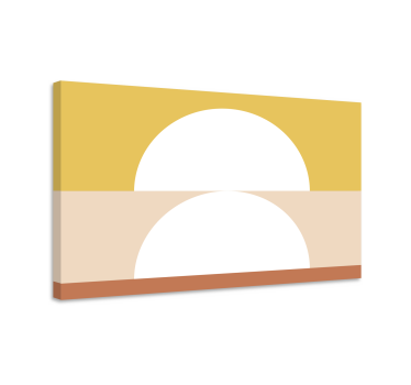 Quadro geométrico Arte geométrica de dois semicírculos - TenStickers