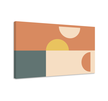 Quadro geométrico Semicírculos e retângulos - TenStickers
