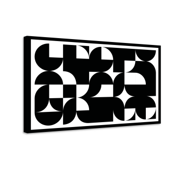 Quadro geométrico Arte abstrata negra - TenStickers
