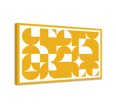 Quadro geométrico Formas de arte padrão amarelo - TenStickers
