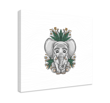 Quadro de elefantes design de elefante brincalhão - TenStickers