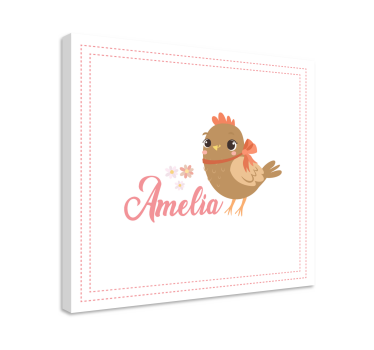 Quadro animais personagem de pássaro fofo - TenStickers