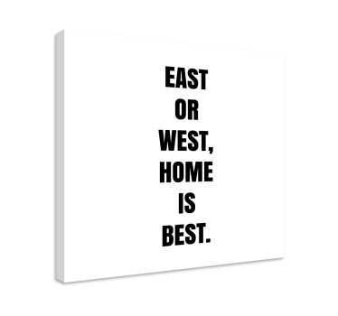 Quadro com letras o lar É o melhor - TenStickers