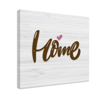 Quadro com letras Casa branca vintage em prancha de madeira - TenStickers
