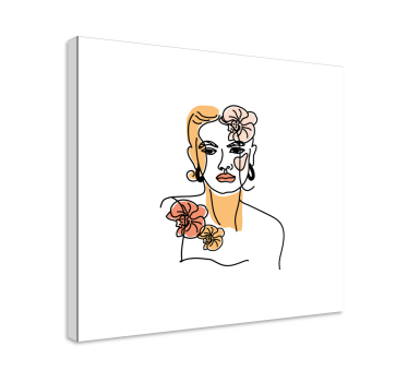 Quadro de arte retrato em linha - TenStickers