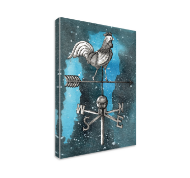 Quadro animais bússola galo - TenStickers