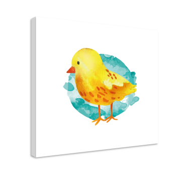 Quadro de pássaros pintinho amarelo encantador - TenStickers