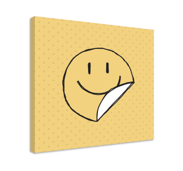 Quadro com o abecedário e emoticon de sorriso - TenStickers
