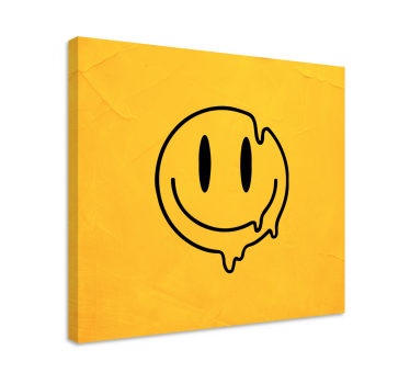 Quadro Decorativo de arte ícone smiley líquido - TenStickers