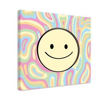 Quadro frase motivacional padrão de rostos sorridentes - TenStickers