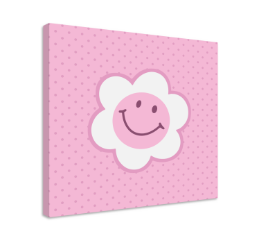 Quadro com veados e rosto de flor sorridente - TenStickers