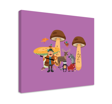 Quadro animais equipe da aventura na floresta - TenStickers