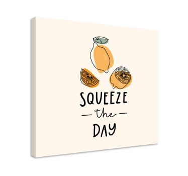 Quadro com letras Citação engraçada com limão e laranja - TenStickers