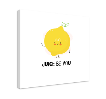 Quadro com letras Citação engraçada com limão amarelo - TenStickers