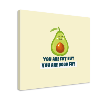 Quadro com letras Citação engraçada com abacate - TenStickers