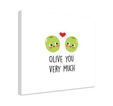 Quadro com letras Citação engraçada com azeitonas - TenStickers
