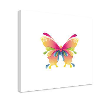 Quadro Decorativo de borboletas Borboleta pintada colorida - TenStickers