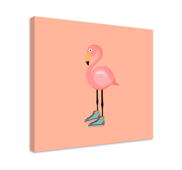 Quadro de pássaros patinador flamingo estiloso - TenStickers