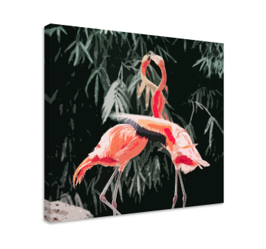 Quadro para sala Linda foto de flamingos - TenStickers