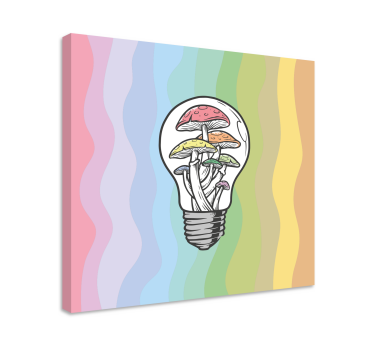 Quadro frase lâmpada em forma de cogumelo - TenStickers