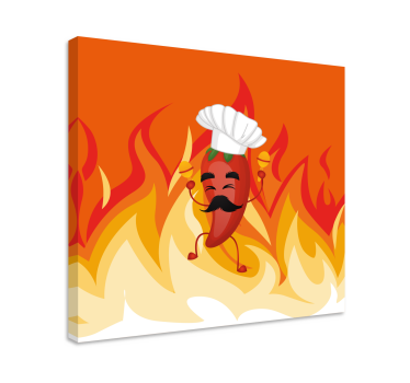 Quadro frase chef de pimenta dançante - TenStickers