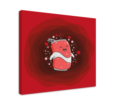 Quadro frase personagem de refrigerante feliz - TenStickers