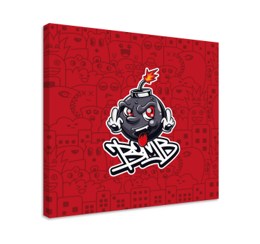 Quadro frase emoji de bomba cartoon - TenStickers