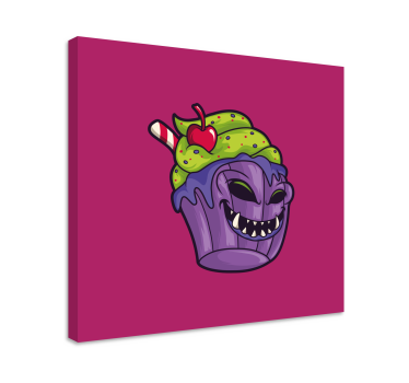 Quadro frase criatura ameaçadora em forma de cupcake - TenStickers