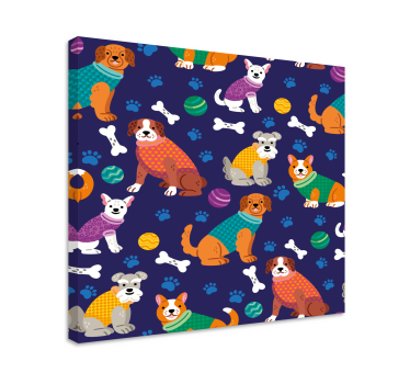 Quadro de cães companheiros caninos brincalhões - TenStickers