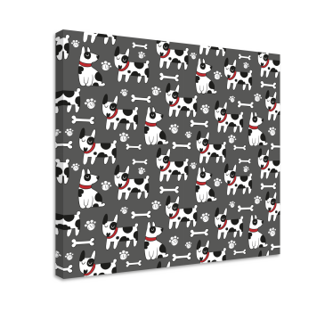 Quadro de cães com padrões brincalhões - TenStickers