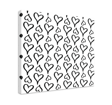 Quadro com letras em padrão de corações - TenStickers