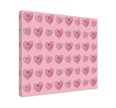 Quadro frase motivacional com design de padrão de coração - TenStickers