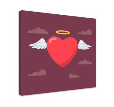 Quadro de arte símbolo do coração angelical - TenStickers