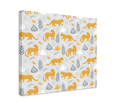 Quadro de cães com padrão de animais brincalhões - TenStickers
